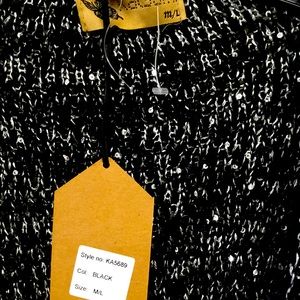 Black and silver sweater